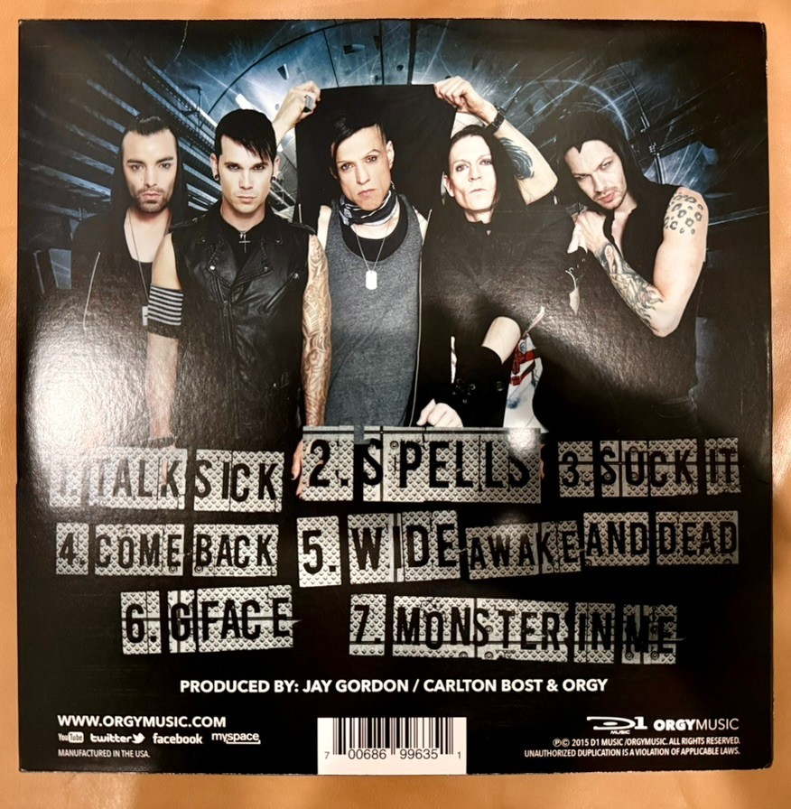 Orgy Talk Sick Blue Vinyl 12” EP 2015 D1 Music Industrial Rock Rare