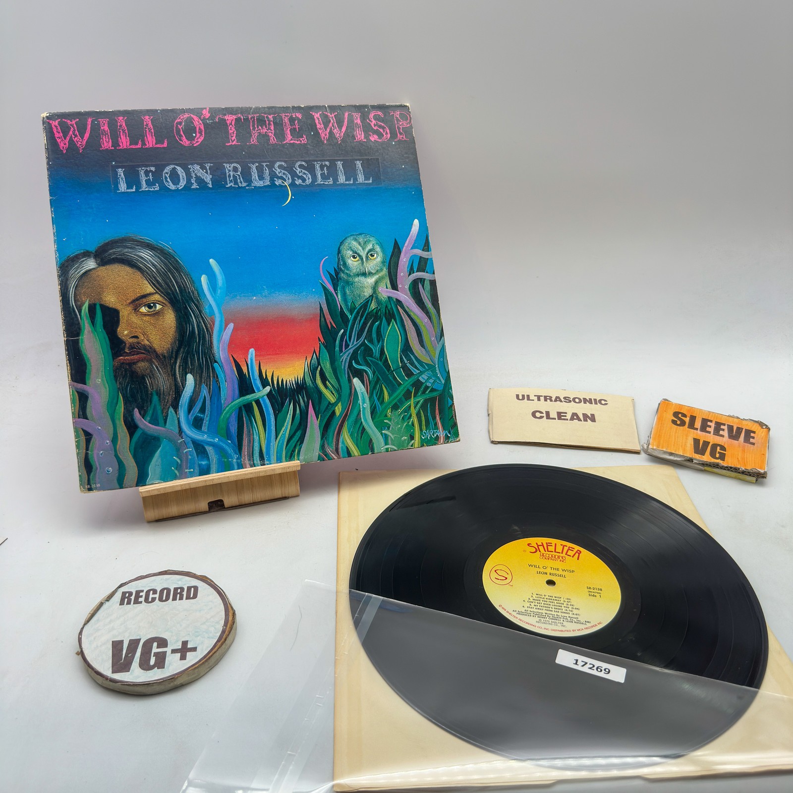 Leon Russell- Will O’ The Wisp VG+/VG Ultrasonic Clean 1975