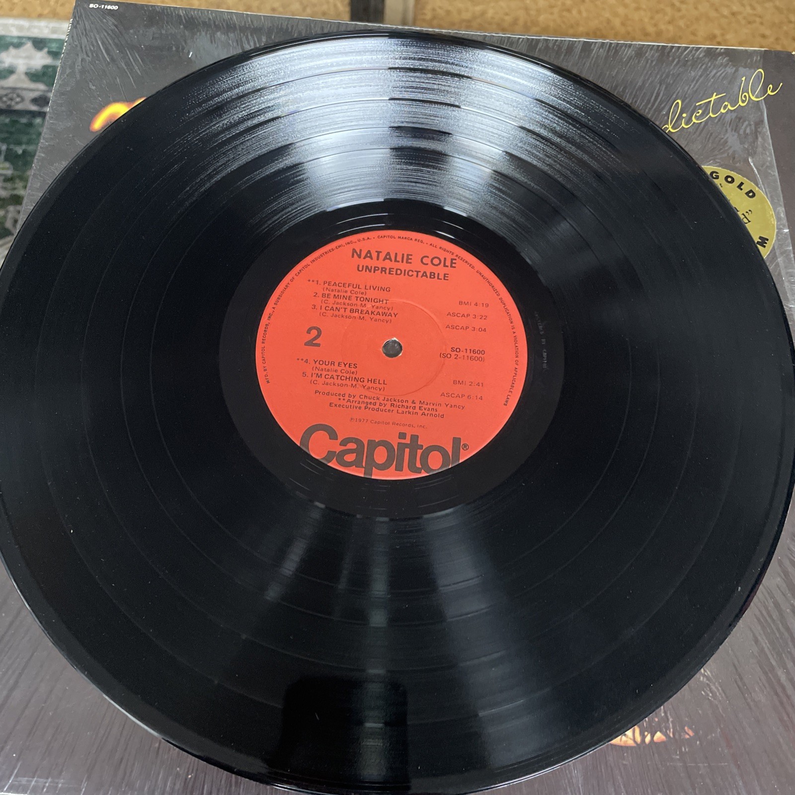 NATALIE COLE UNPREDICTABLE Ultrasonic clean LP VINYL RECORD in Shrink w Hype EX