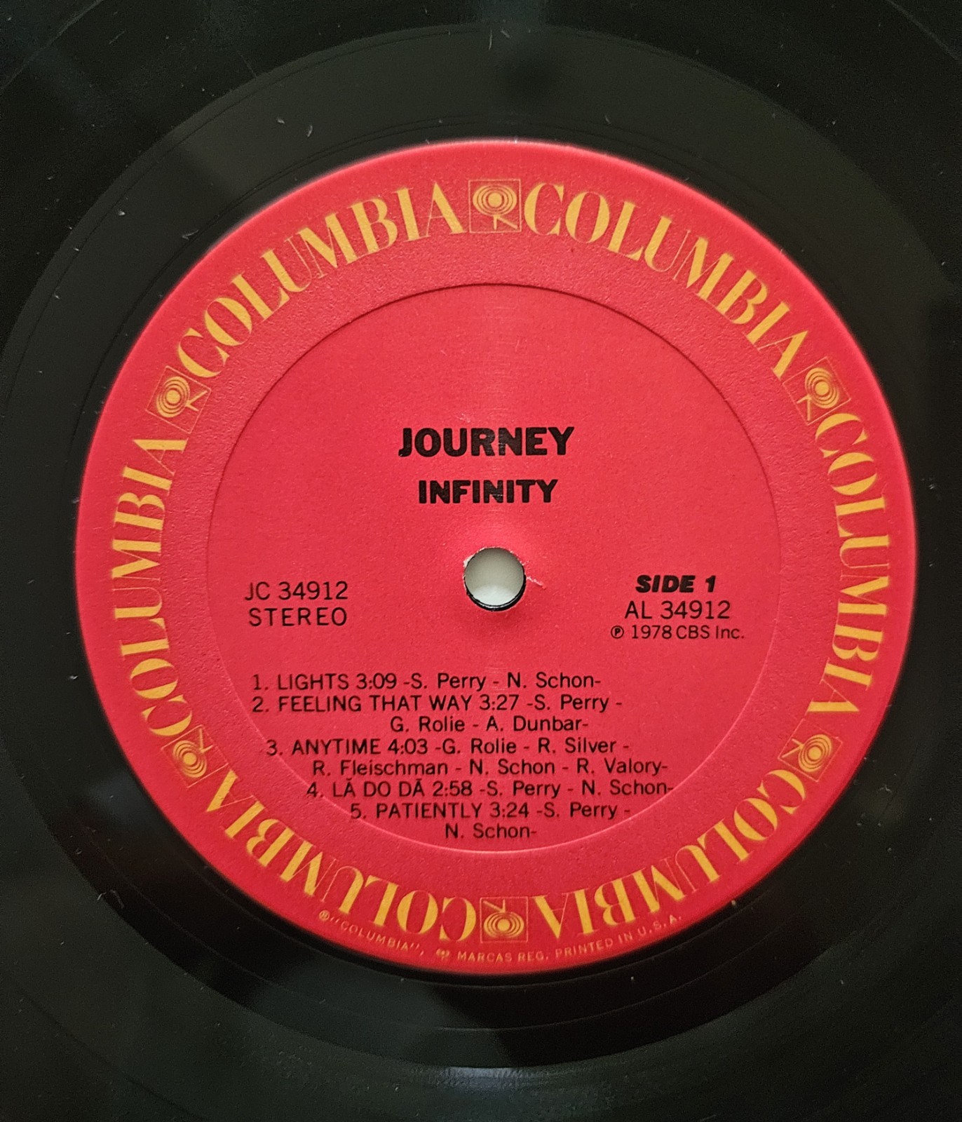 Journey ‎ ~ Infinity ~LP Columbia ‎– JC 34912 1978