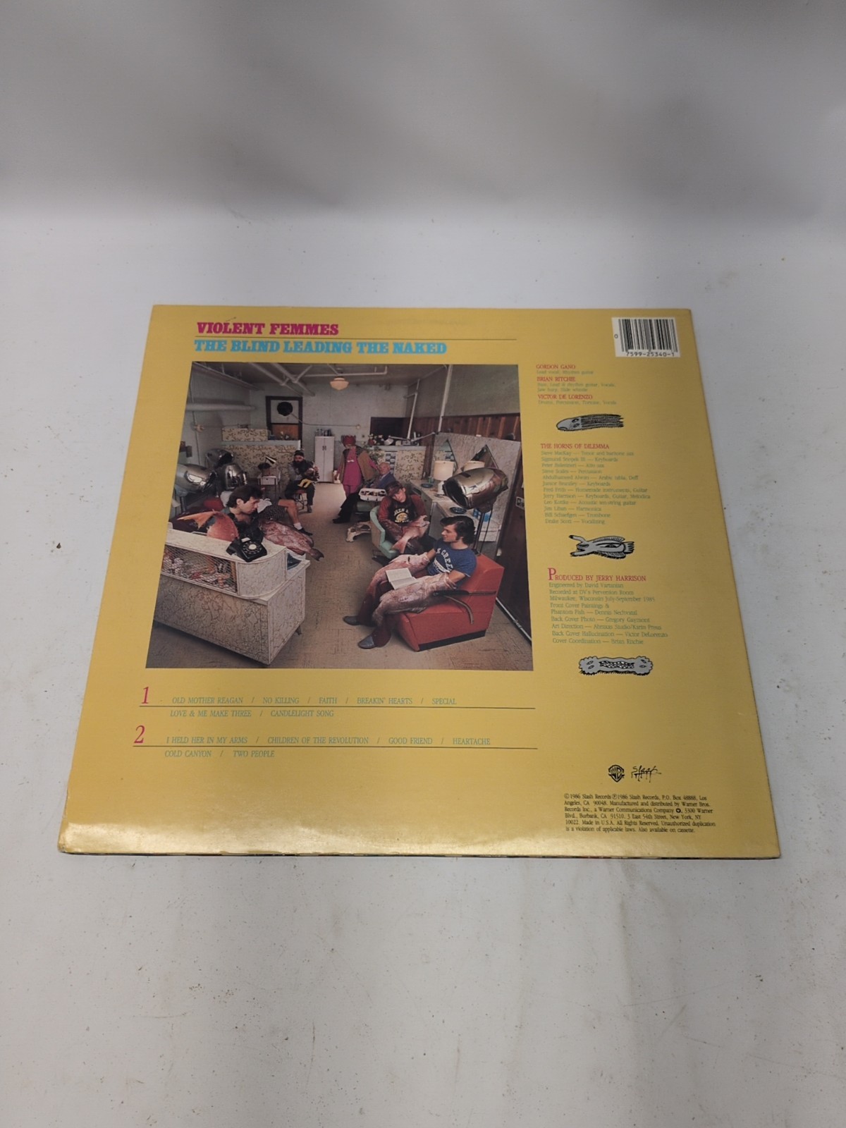 Punk Rock Vinyl Record Album LP Violent Femmes The Blind Leading The Naked VG+