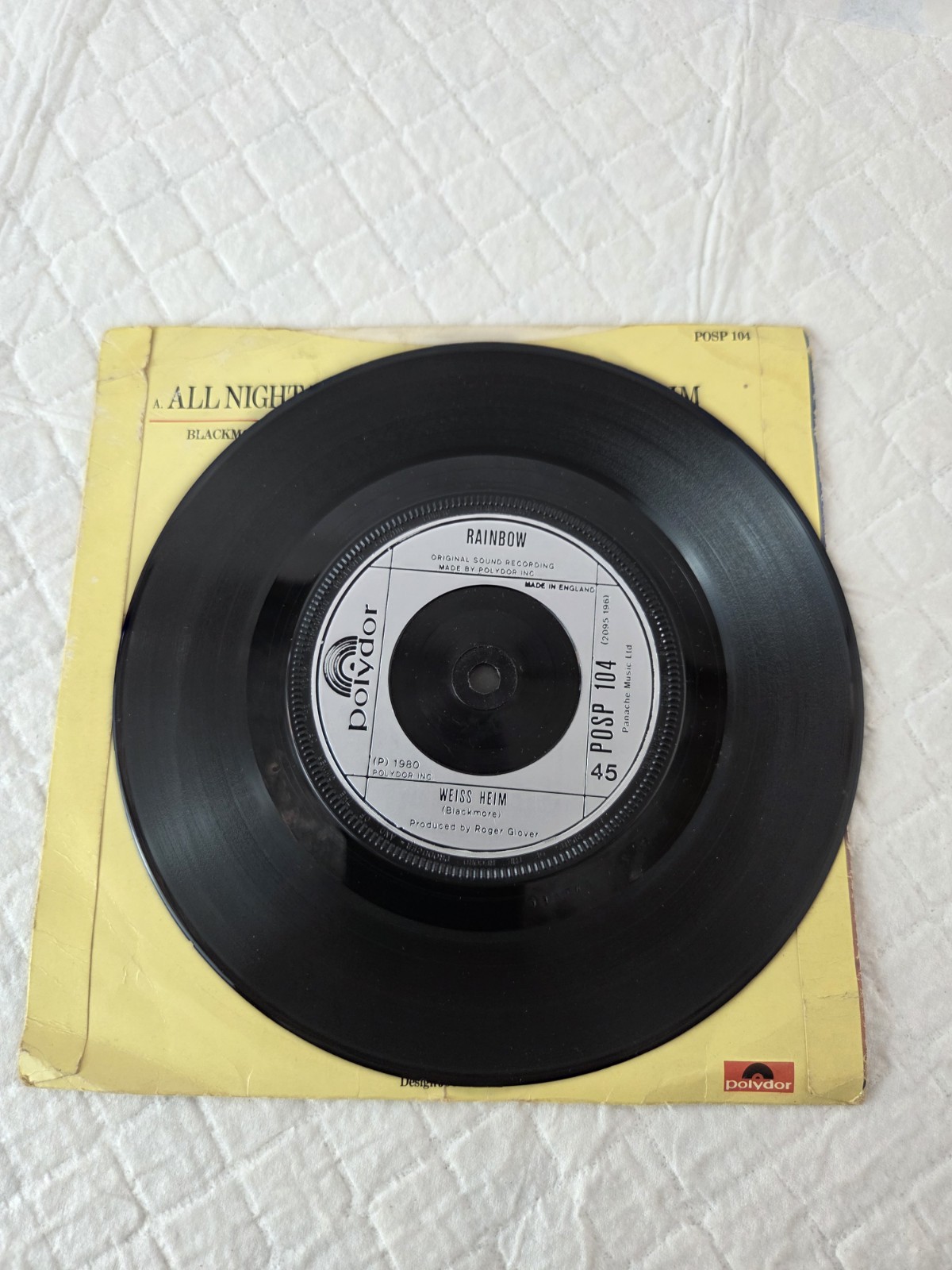 Rainbow All Night Long / Weiss Heim 7″ Vinyl Single