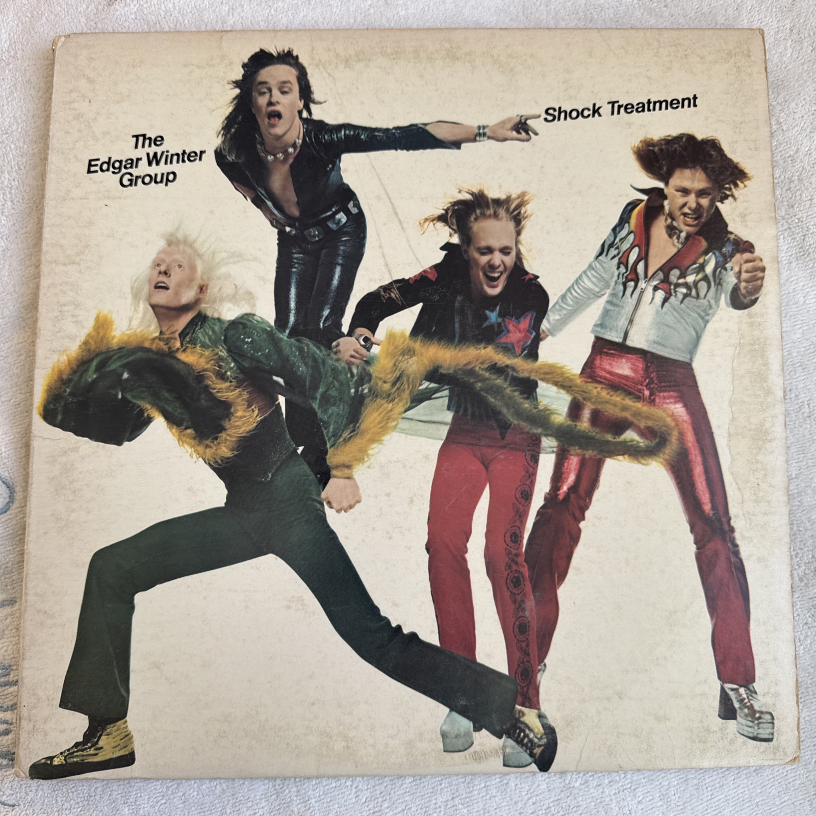 EDGAR WINTER GROUP LP SHOCK TREATMENT 1974 EPIC PE 32461 1ST Print VG+