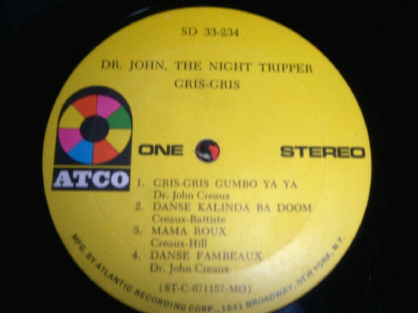 DR JOHN THE NIGHT TRIPPER GRIS-GRIS 1968 ATCO SD 33-234 1841 BROADWAY VG+ VG