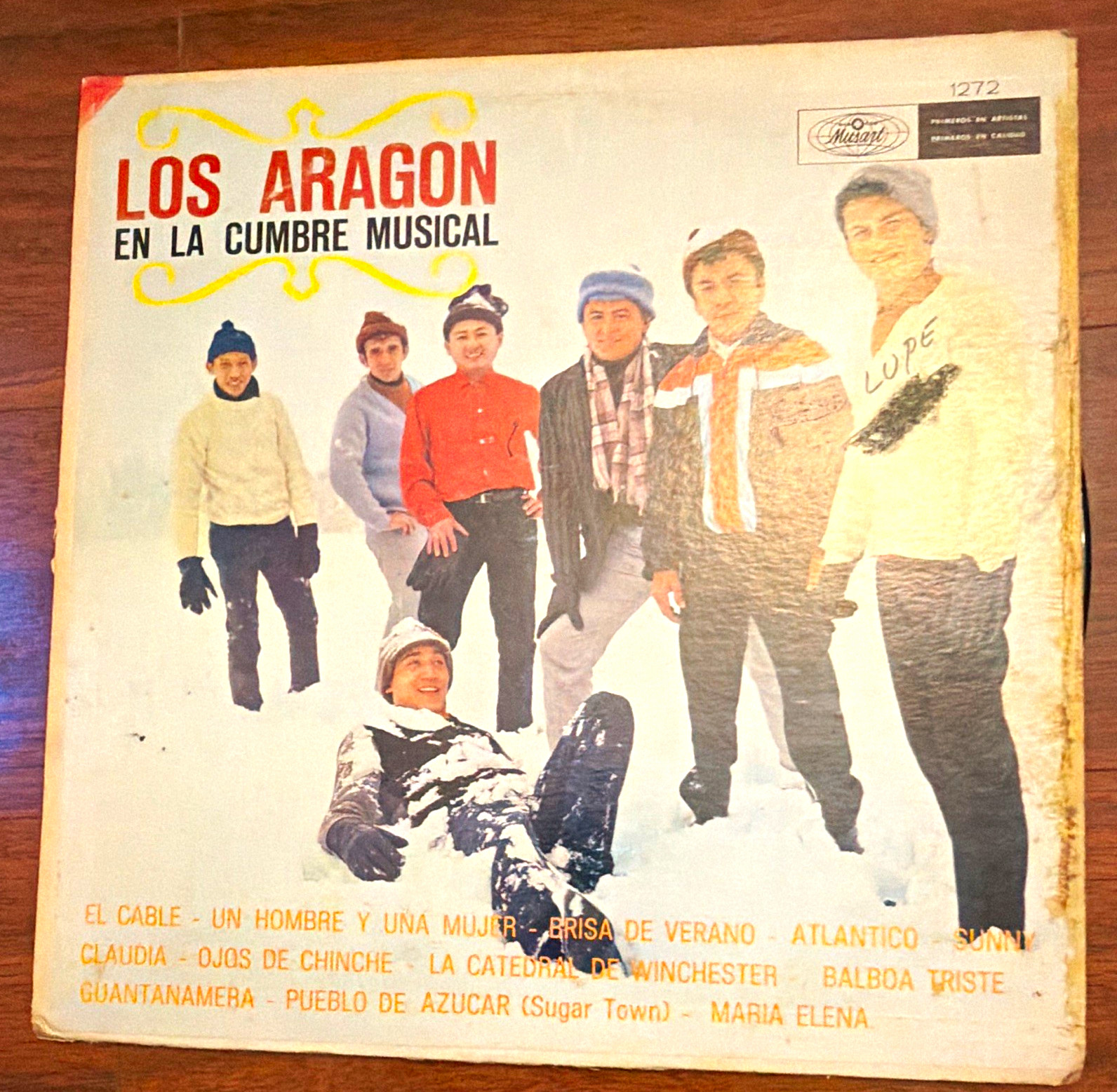 Los Aragon En La Cumbre Musical Musart 12″ Vinyl LP Latin Spanish