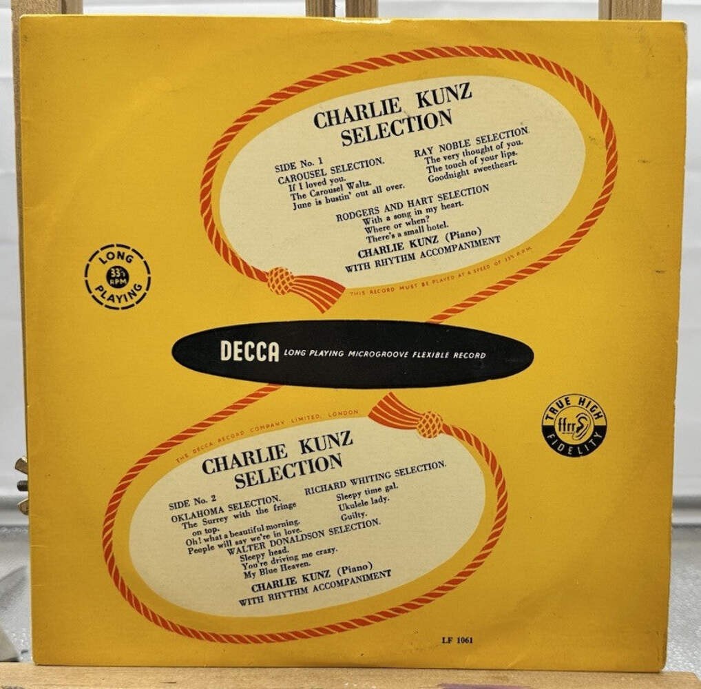 Decca Long Playing Full Frequency Range Recording 10” Record In Good Cond 6803