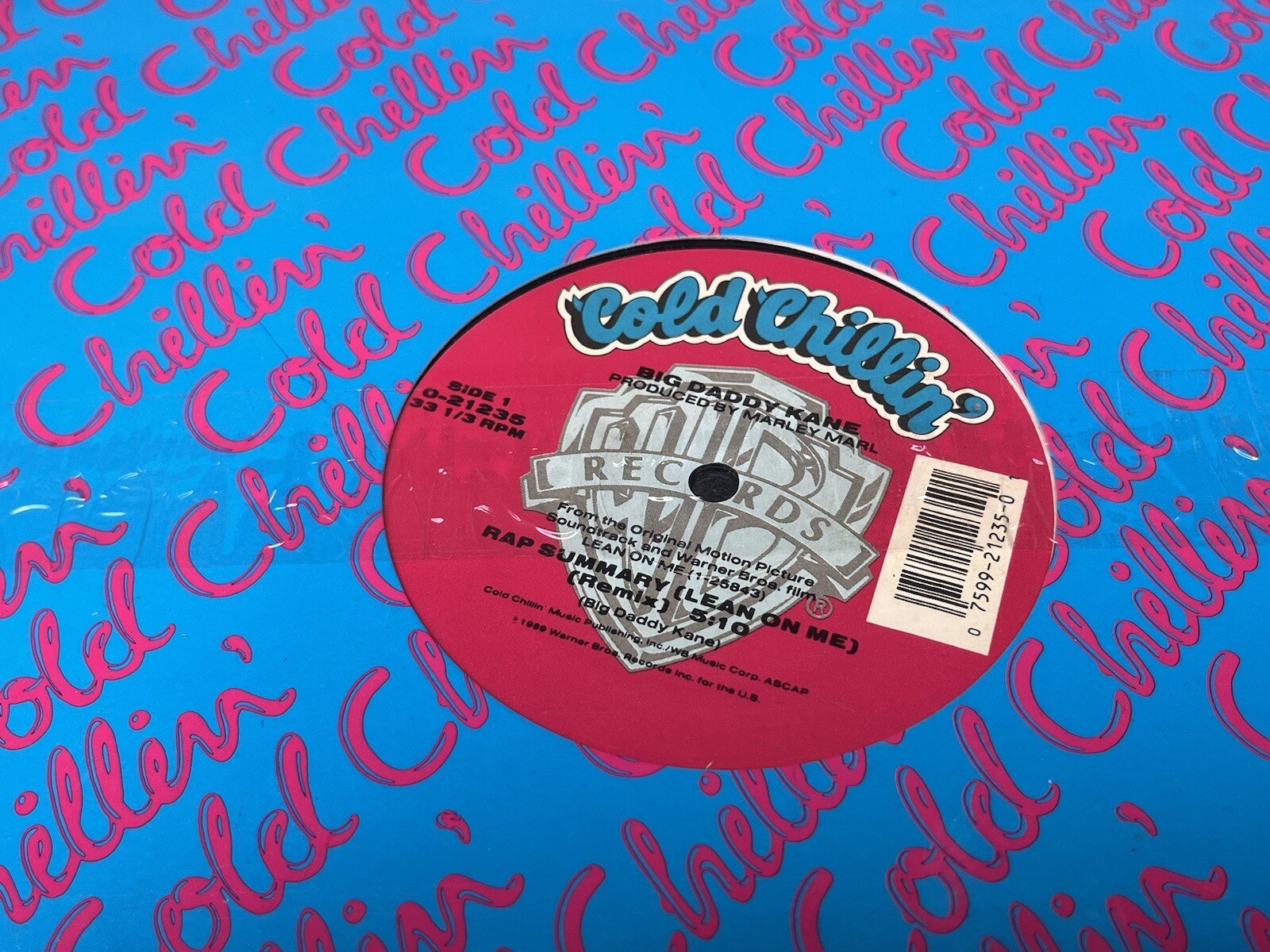 1989 – BIG DADDY KANE – RAP SUMMARY (LEAN ON ME) – COLD CHILLIN’ RECORDS OG VG