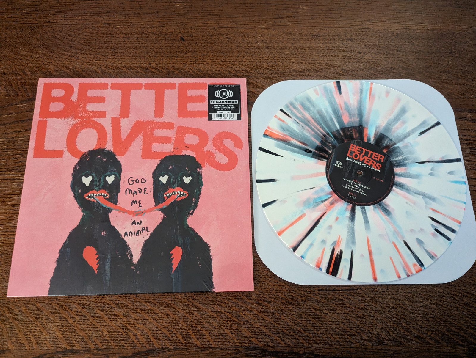 Better Lovers – God Made Me An Animal – White With Splatter /750 Etched Vinyl LP