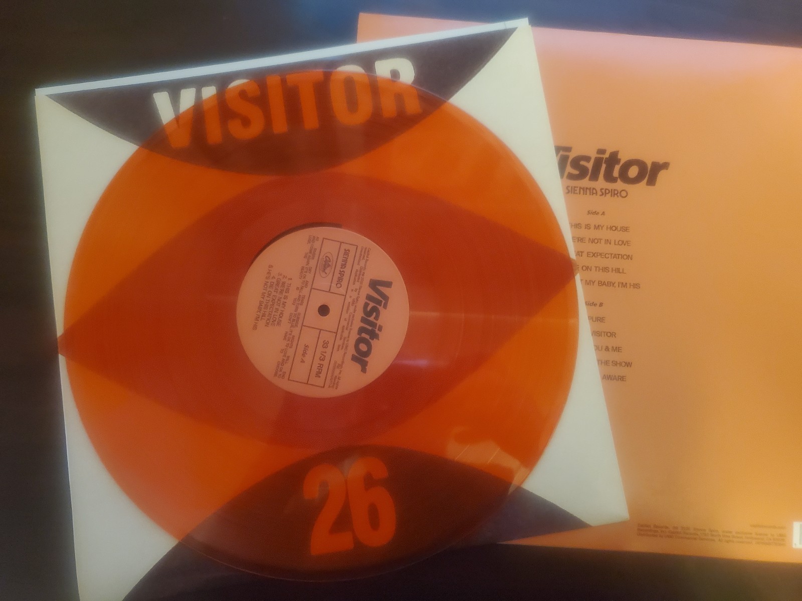 Sienna Siro – “Visitor” Translucent Orange Vinyl With **SIGNED INSERT**