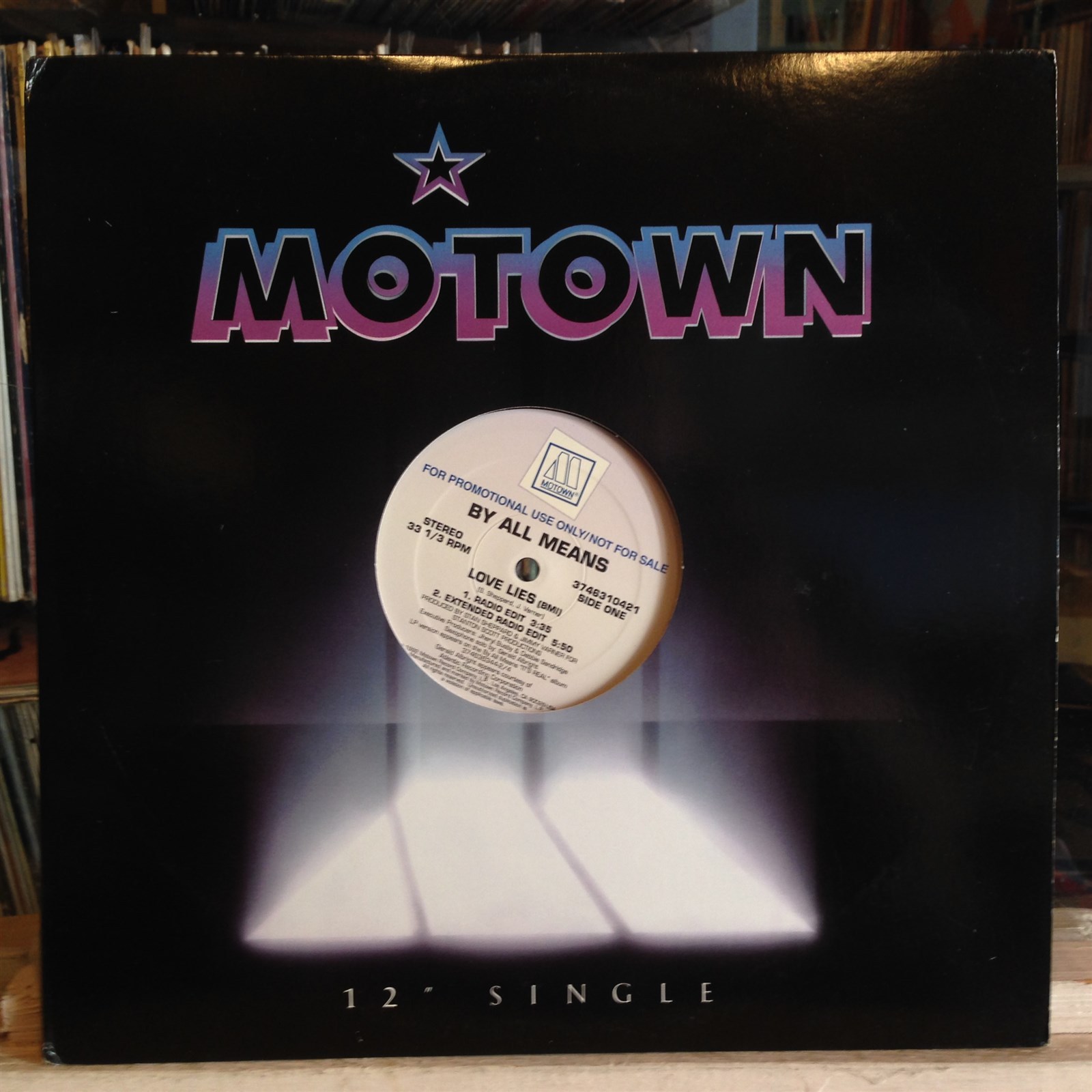 [SOUL/FUNK/JAZZ]~NM 12″~BY ALL MEANS~Love Lies~{Radio~Extended~Main]~1992]~