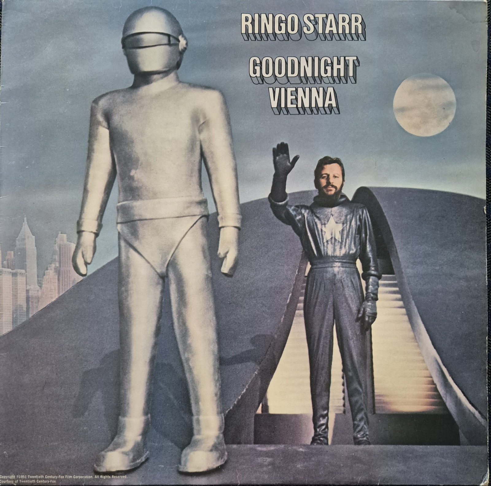 Ringo Starr Goodnight Vienna 1974 Vinyl LP VG+ Original Inner Sleeve With Lyrics