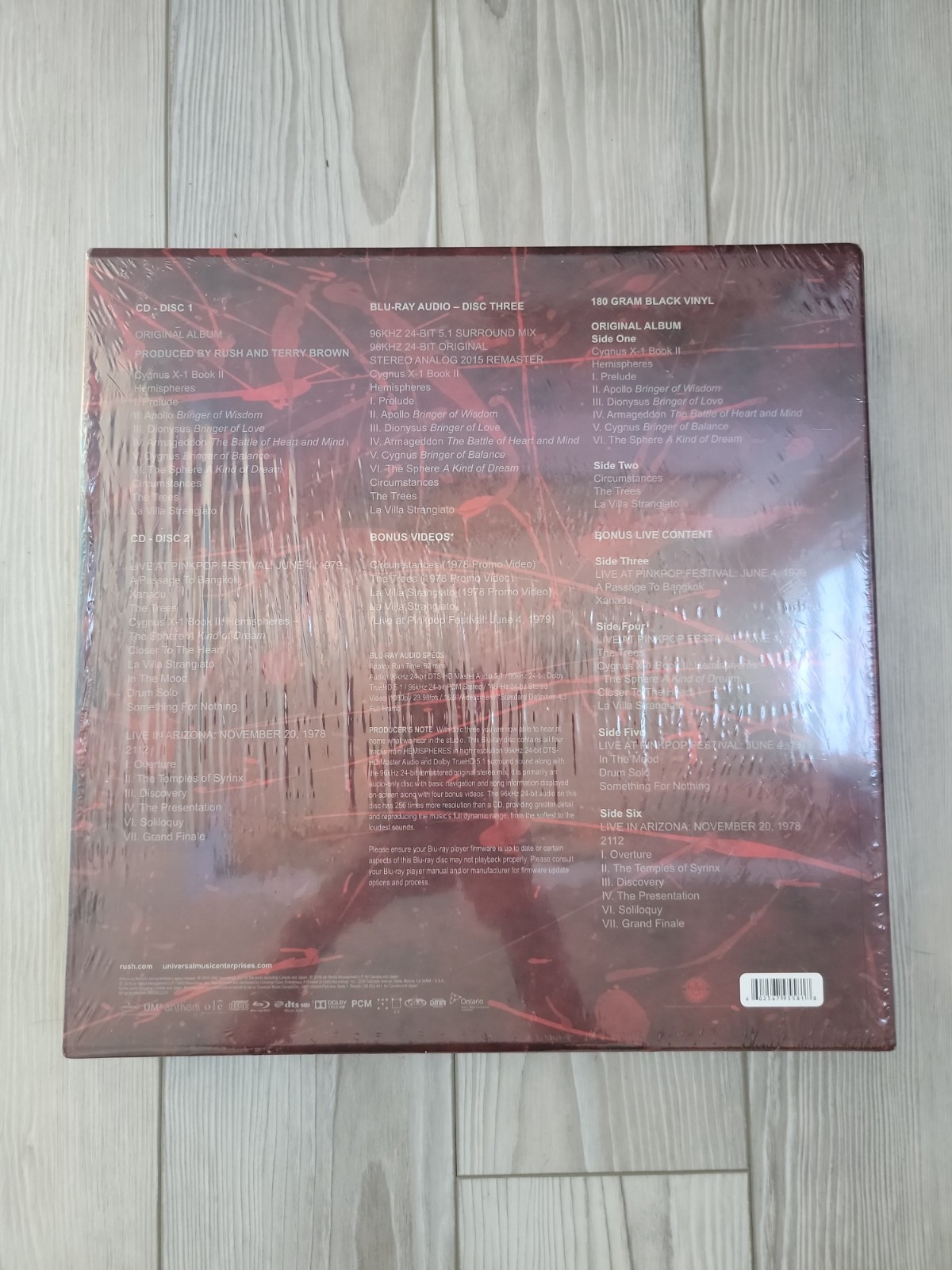 RUSH Hemispheres 40th Super Deluxe 2018 Box Set 3LP Vinyl 2CD Blu Ray NEW SEAL