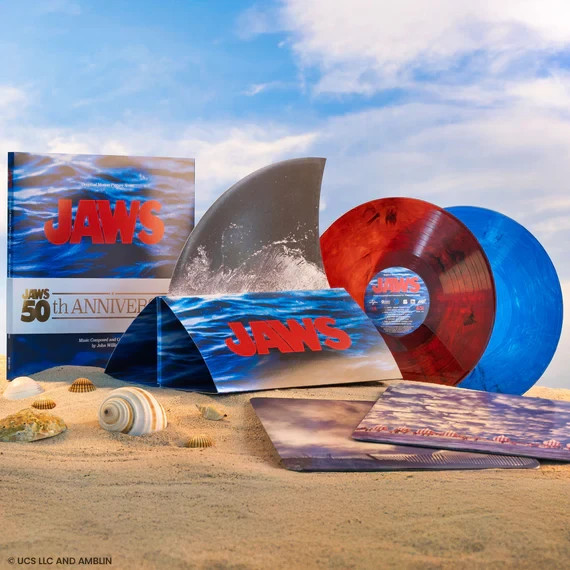 JAWS – OST – 2-LP BLOOD & WATER VINYL – 50TH ANNIVERSARY – JOHN WILLIAMS – NEW!