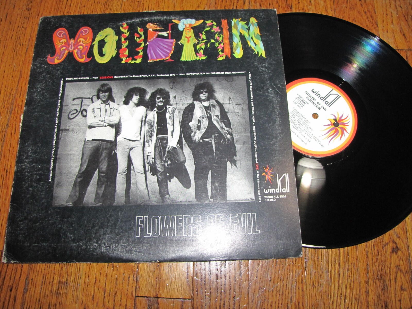 MOUNTAIN – FLOWERS OF EVIL – WINDFALL RECORDS LP
