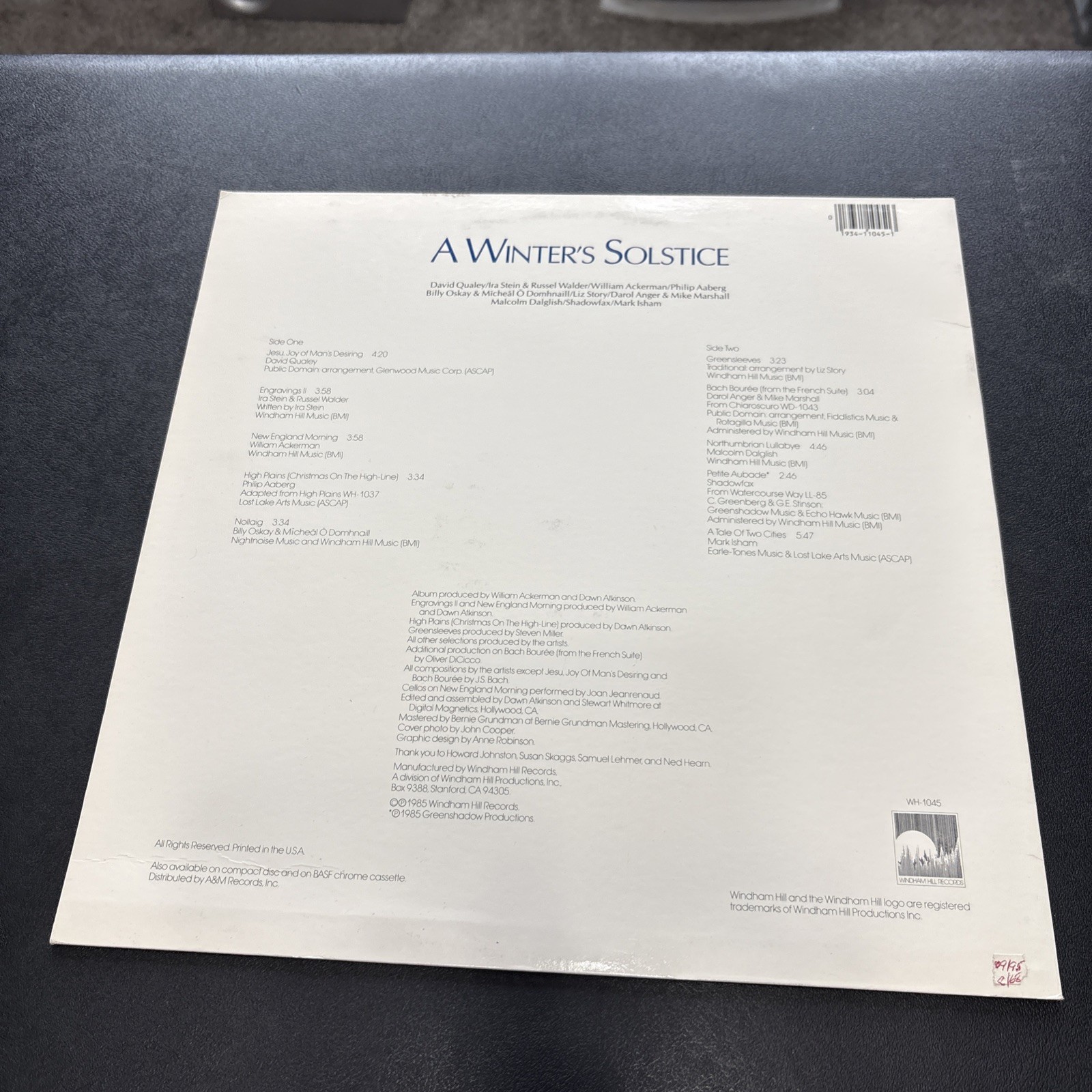 A WINTER’S SOLSTICE by WINDHAM HILL WH-1045 Mark Isham Philip Aaberg Liz Story