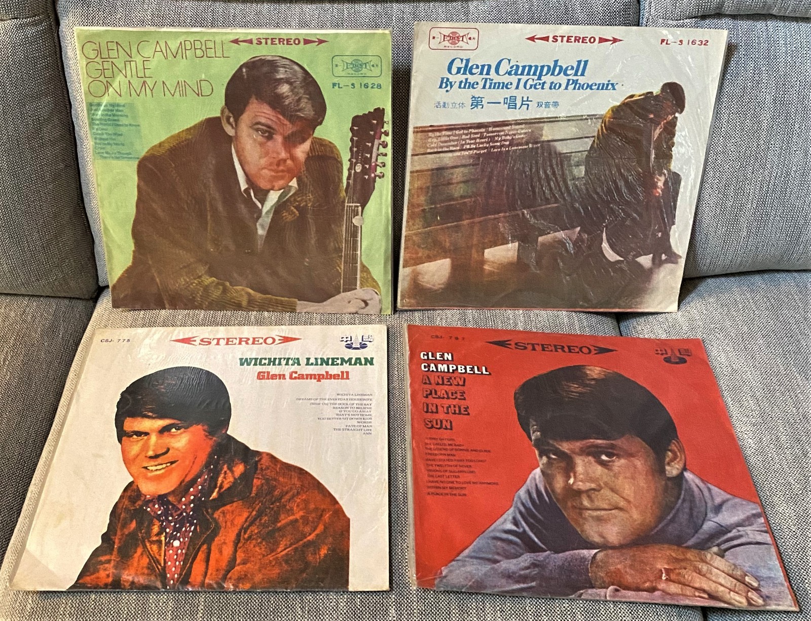 GLEN CAMPBELL LPx4 album LOT EX VIETNAM 60’s SOUTH ASIA RELEASE PAPER SLEEVE’S