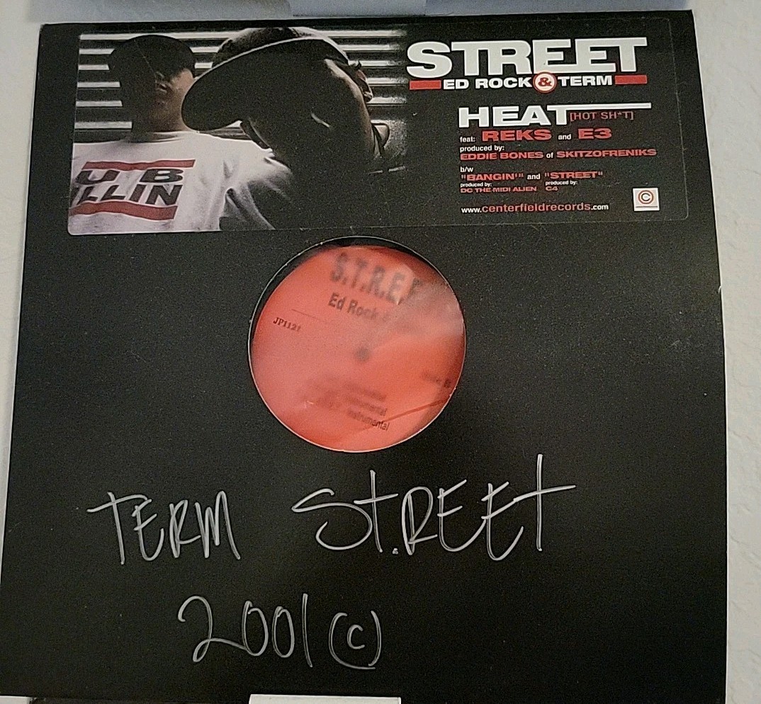 TERMANOLOGY ED ROCK – STREET / HEAT / BANGING LP SIGNED Lawrence Mass Boston Rap