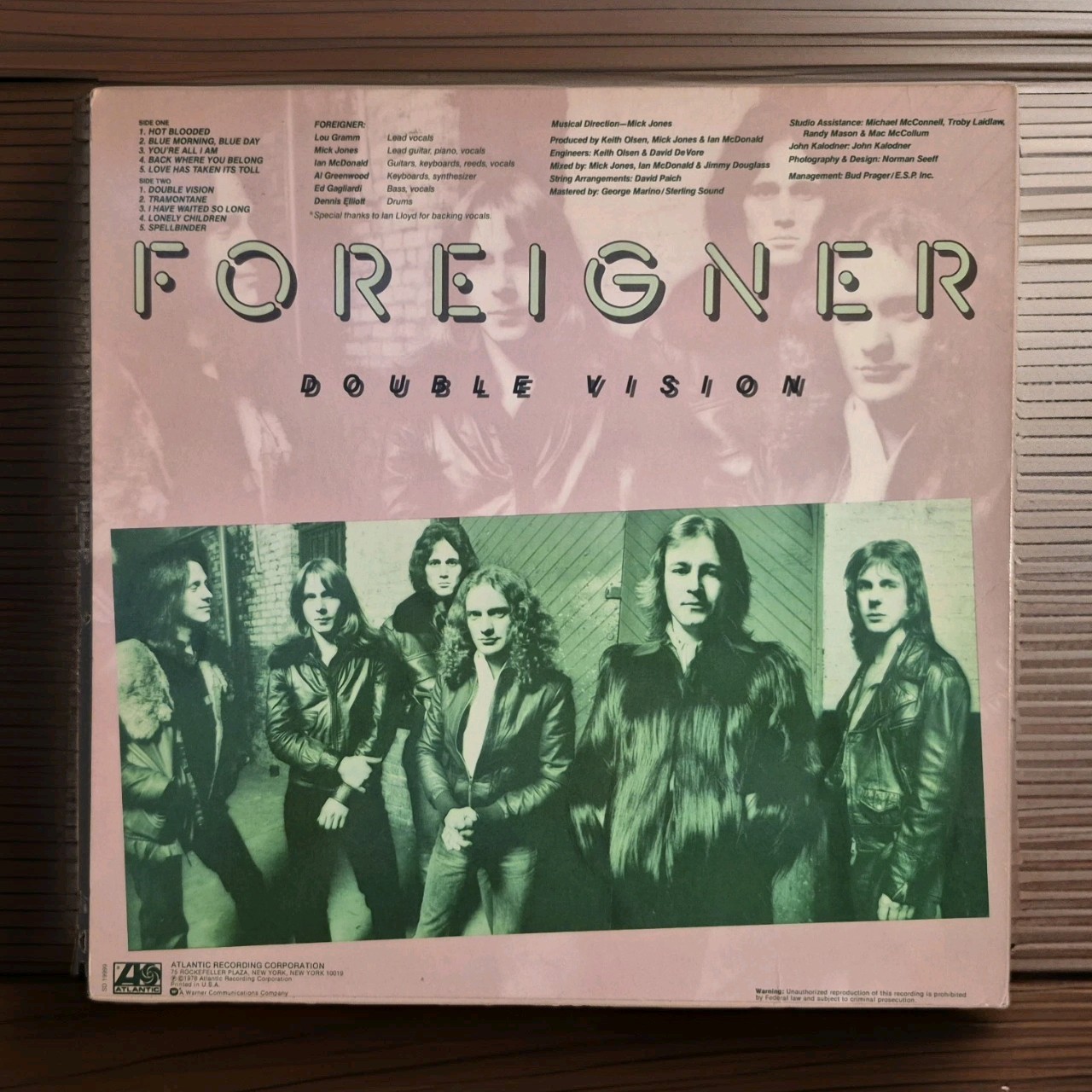 FOREIGNER/DOUBLE VISION/ATLANTIC SD19999/PRE-OWNED/ALL EXCELLENT CONDITION!!!