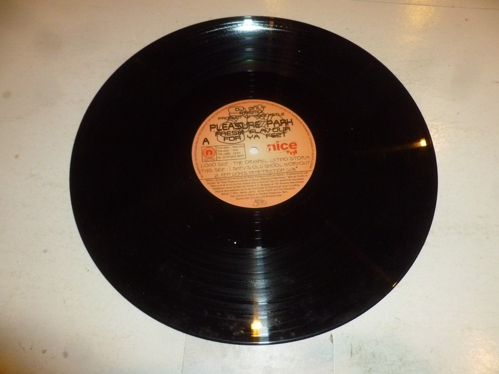 PLEASURE PARK – Fresh flavour for ya feet – UK 3-track 12″ Vinyl Single – PROMO