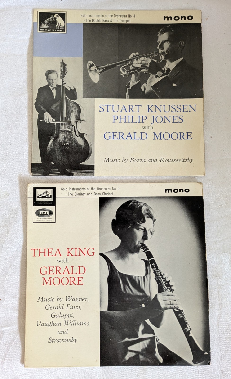 Solo Instruments Of The Orchestra 4 & 9 Vinyl 45 EP Double Bass Trumpet Clarinet