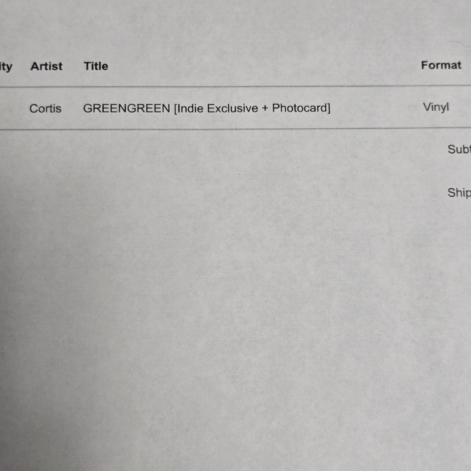 SIGNED Official Cortis GREENGREEN Indie Exclusive Vinyl Record