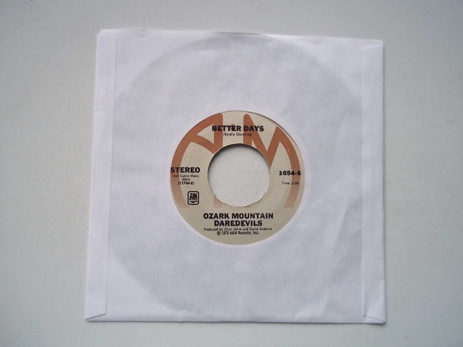 OZARK MOUNTAIN DAREDEVILS Jackie Blue; Better Days 45 RPM Record 7″ Single 1974