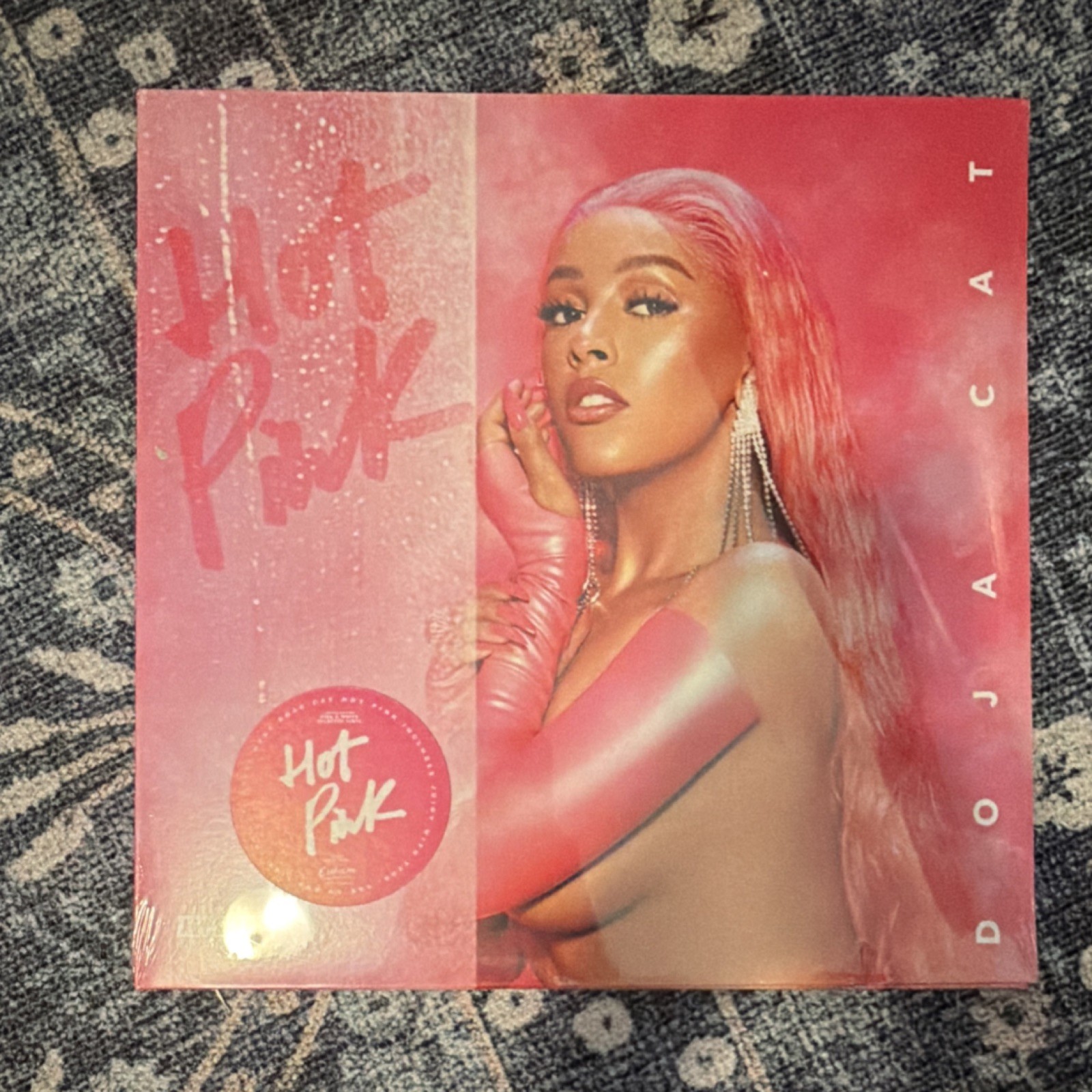 Doja Cat – Hot Pink – Urban Outfitters Pink & White Splatter Vinyl LP