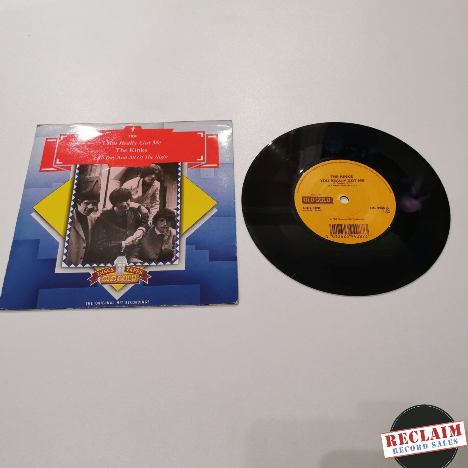 the kinks – you really got me 7″ vinyl record VG