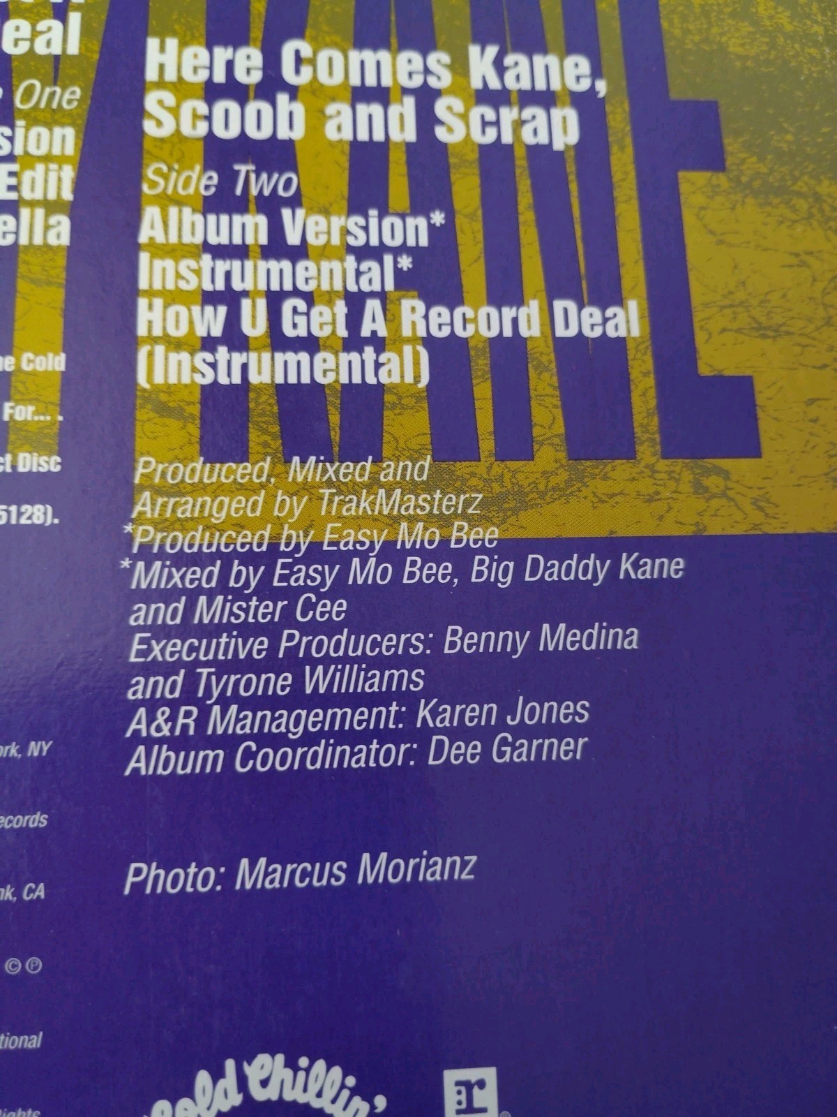 Big Daddy Kane – How U Get A Record Deal VG+ 12 Inch Vinyl 1993 Cold Chillin’