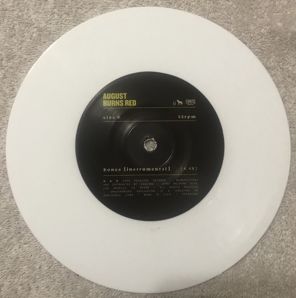August Burns Red Bones Instrumental 7” Vinyl Record Store Day 1,500 Guardians VG