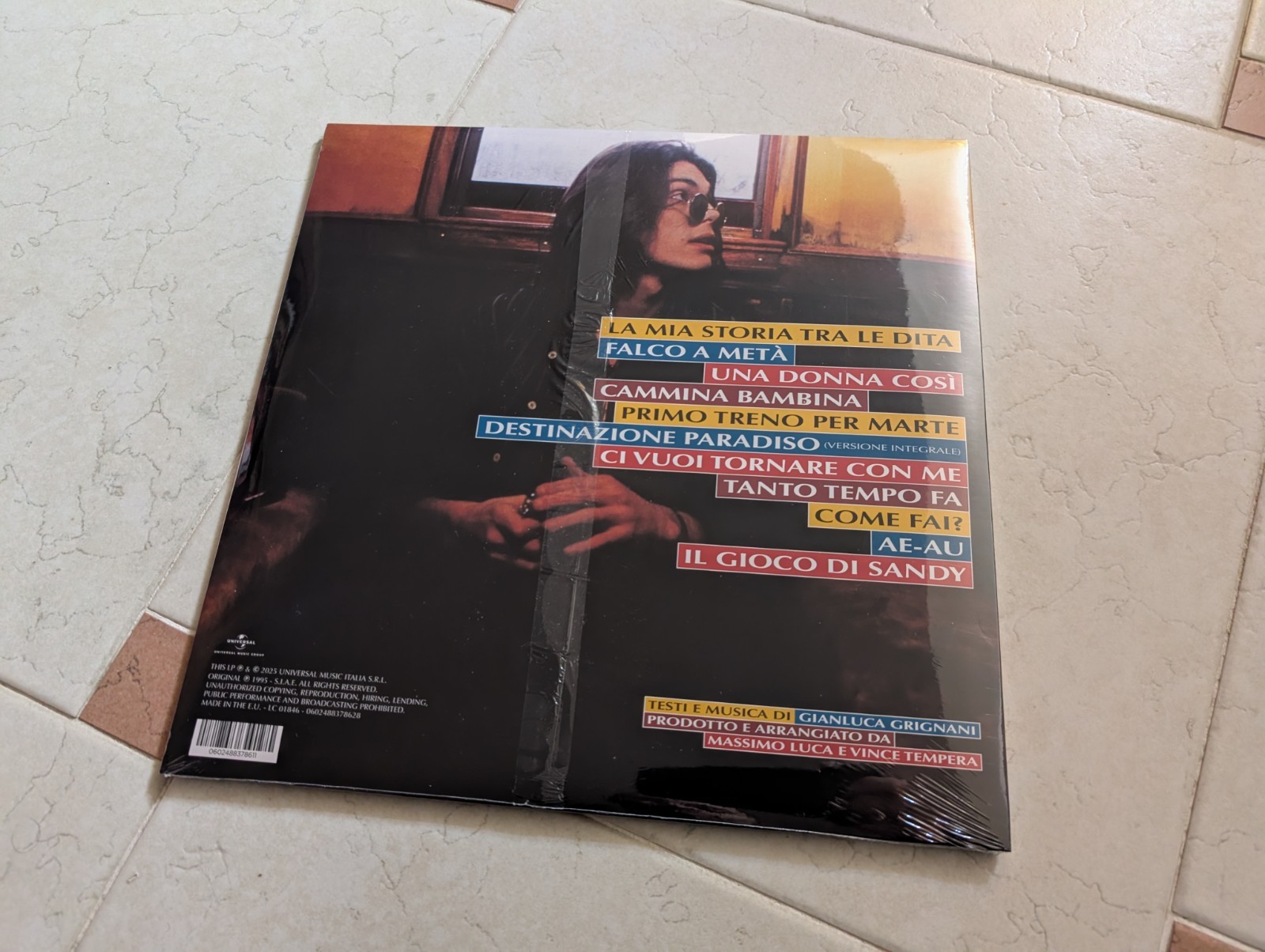 Vinile Lp Gianluca Grignani, Destinazione Paradiso, Autografata e Numerata