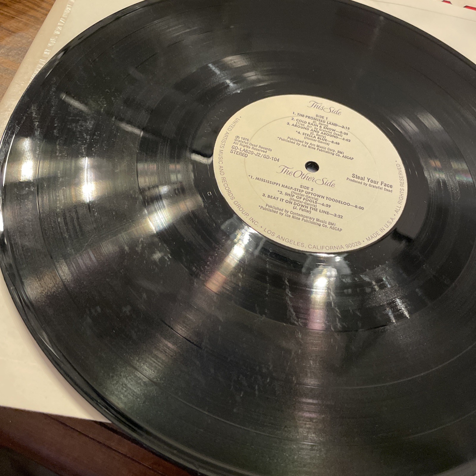 Grateful Dead “Steal Your Face” LP 1976 GD-LA620 Some Scratches See Photos