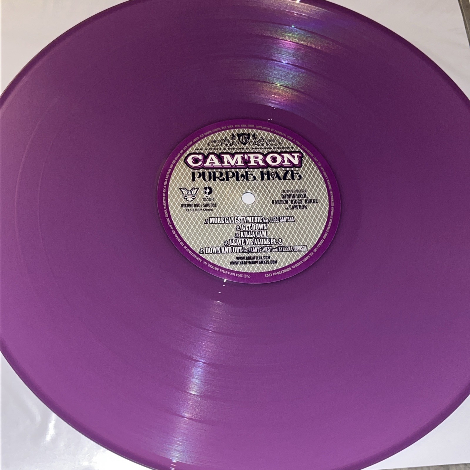 Cam’ron – Purple Haze – EX 2 x Vinyl LP – 2004 Purple First Press Promo