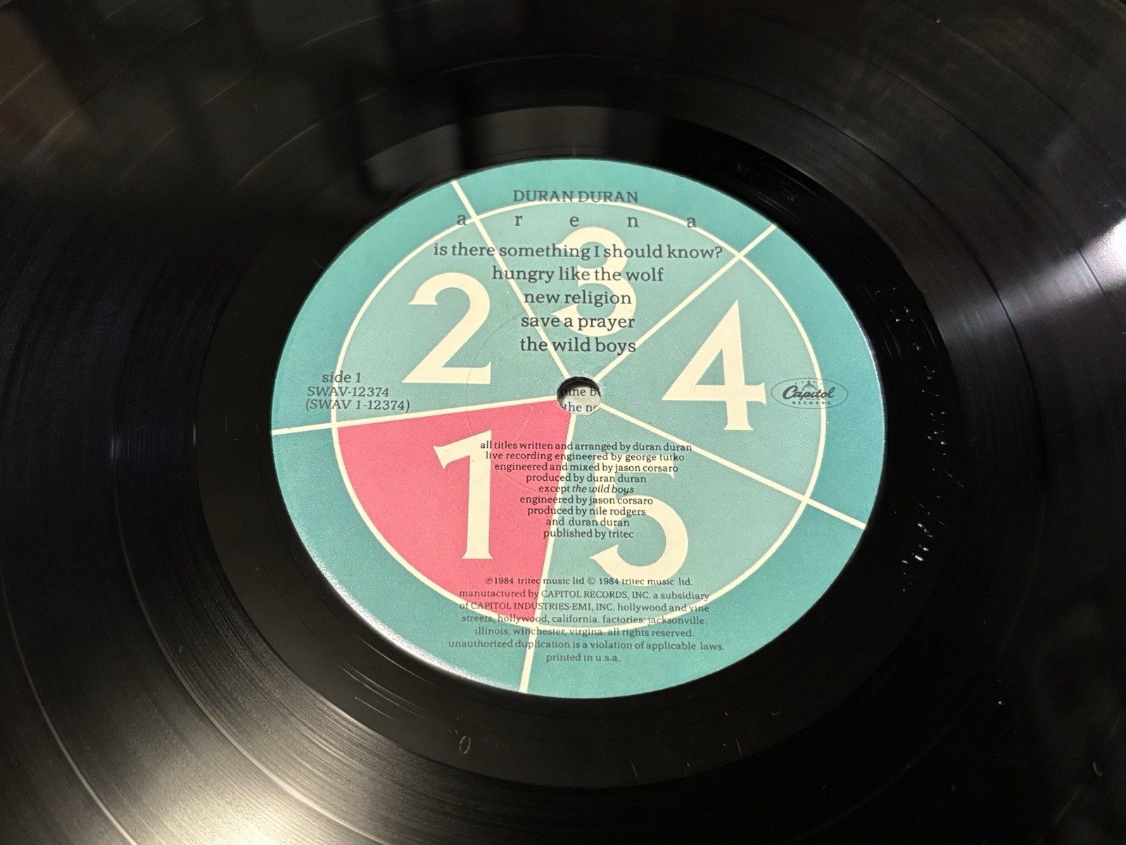 Duran Duran Arena 1984 Capitol Records New Wave Pop Rock 12” Vinyl w/Booklet