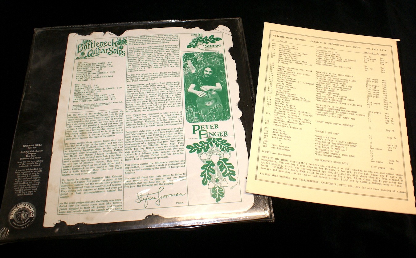 Bottleneck Guitar Solos  Peter Finger Vinyl + Tab Book Sealed!!