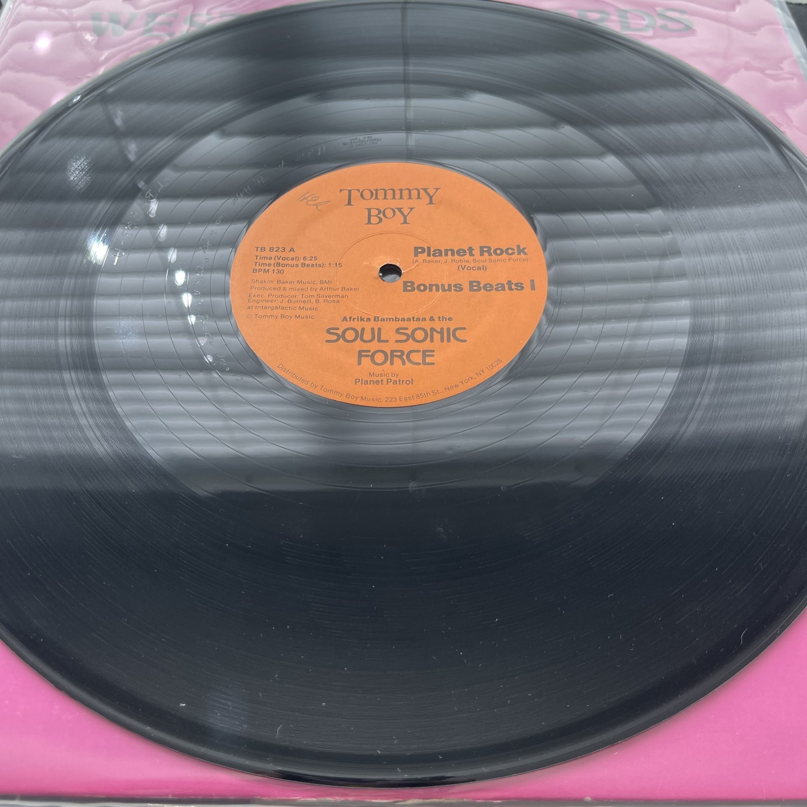 Afrika Bambaataa – Planet Rock OG 1982 ORANGE LABEL Press 12″ VG+