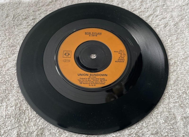 Bob Dylan – Union Sundown (1983) EX 7″ Vinyl VG+ Cover A3916