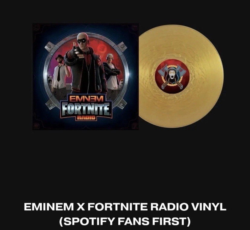 Eminem x Fortnite Radio (Spotify Fans First) – LP – Limited GOLD Vinyl – SEALED