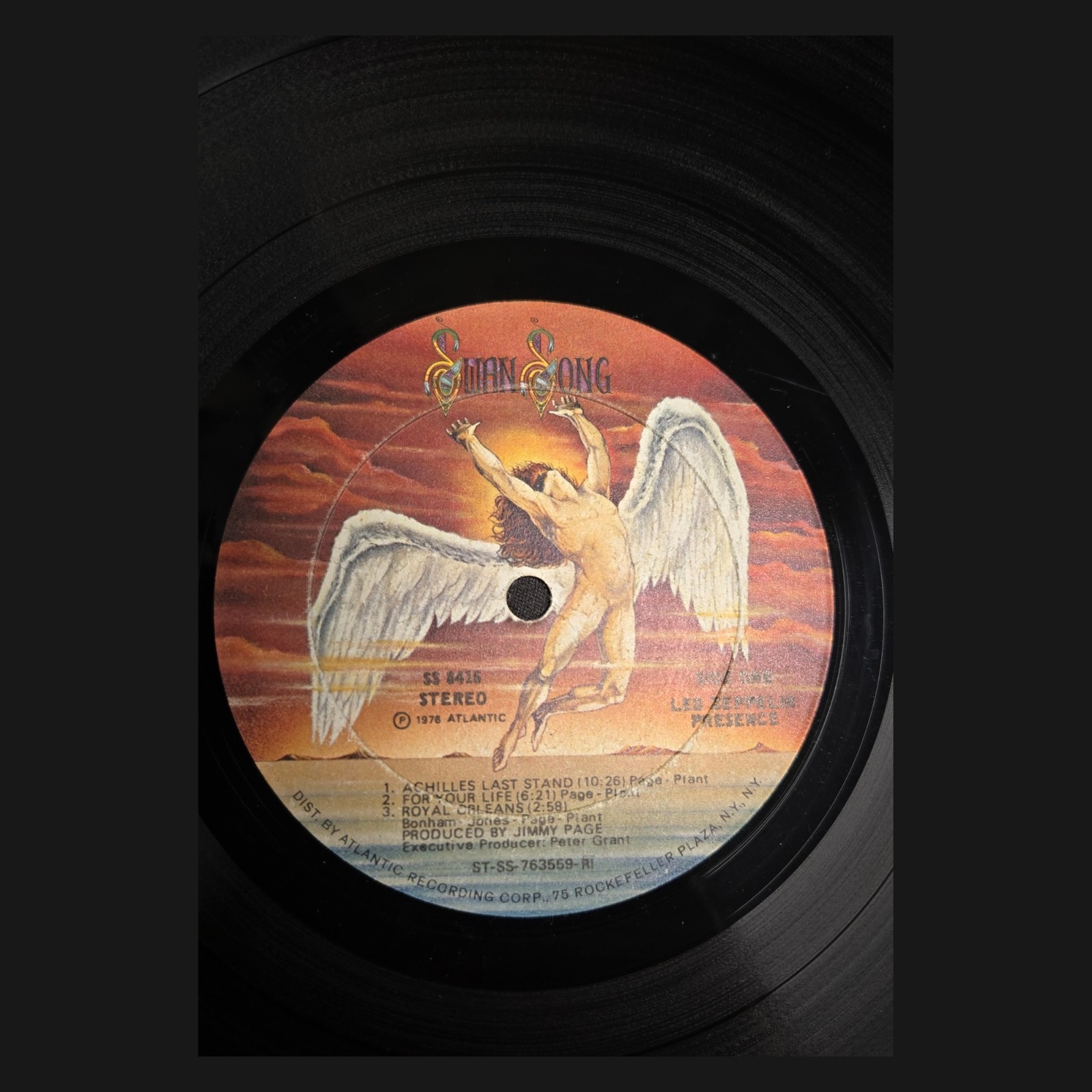 Led Zeppelin Presence 1st US Press 1976 US LP SS 8416 RI PRC VG+/VG Play Tested