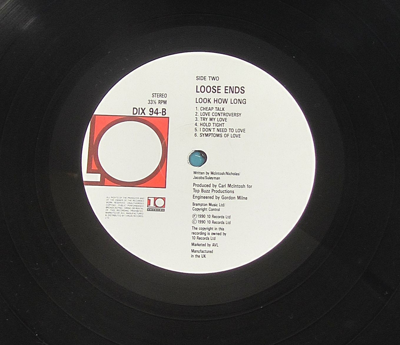 Loose Ends – Look How Long 12” Vinyl Release 1990 R&B DIX 94-B