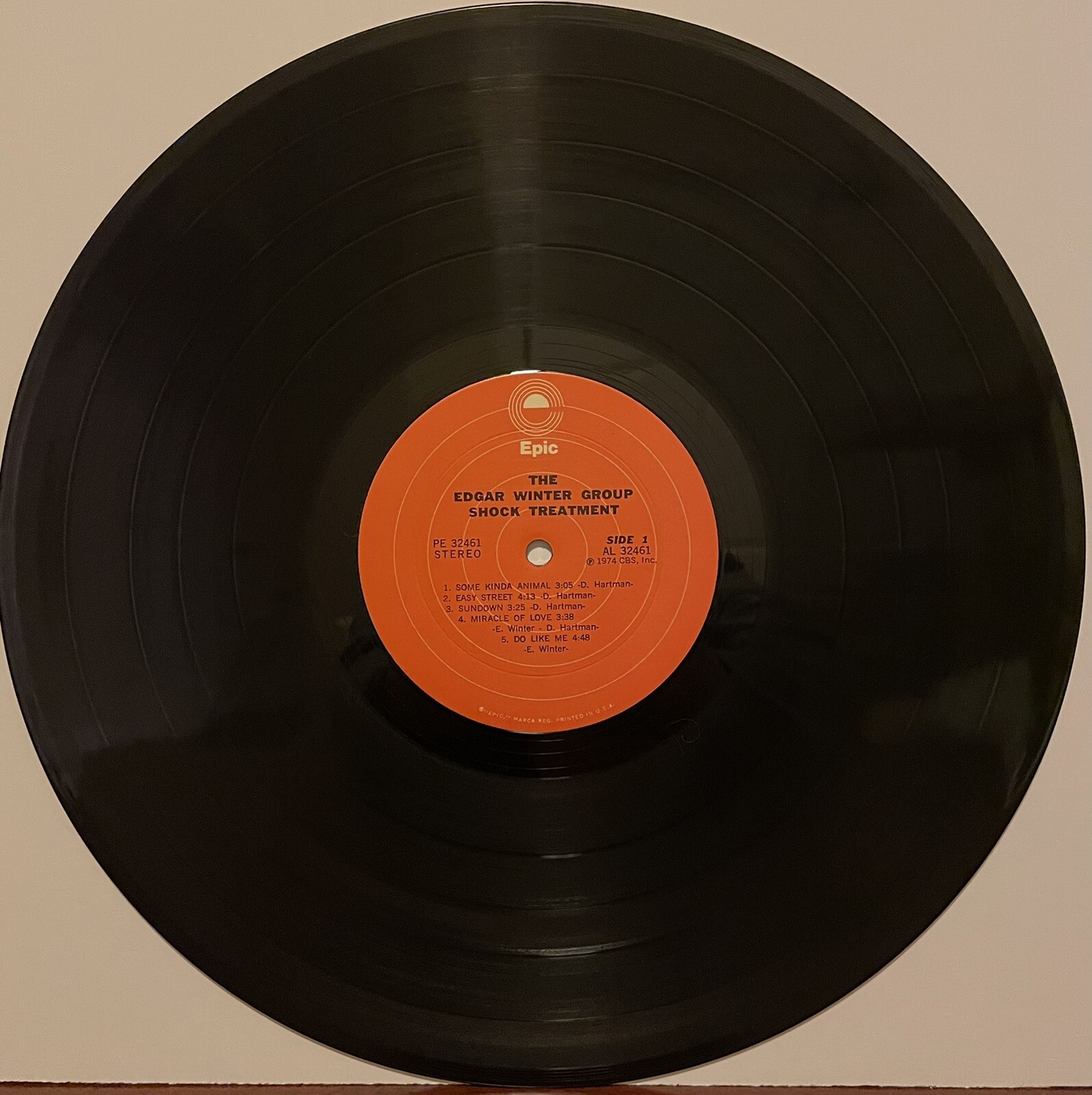 EDGAR WINTER GROUP Shock Treatment 1974 PE32461 Vinyl Album UltraSonic Clean EX