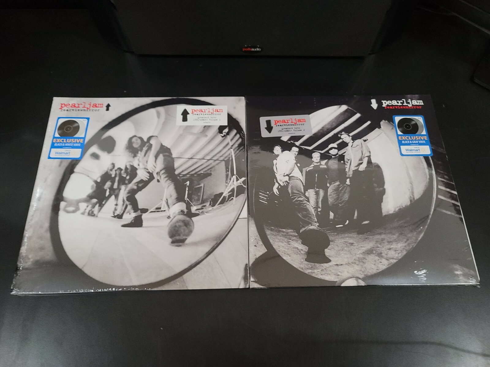 Pearl Jam Rearviewmirror Vol 1 & 2 Vinyl Walmart Exclusive Black & Gray color
