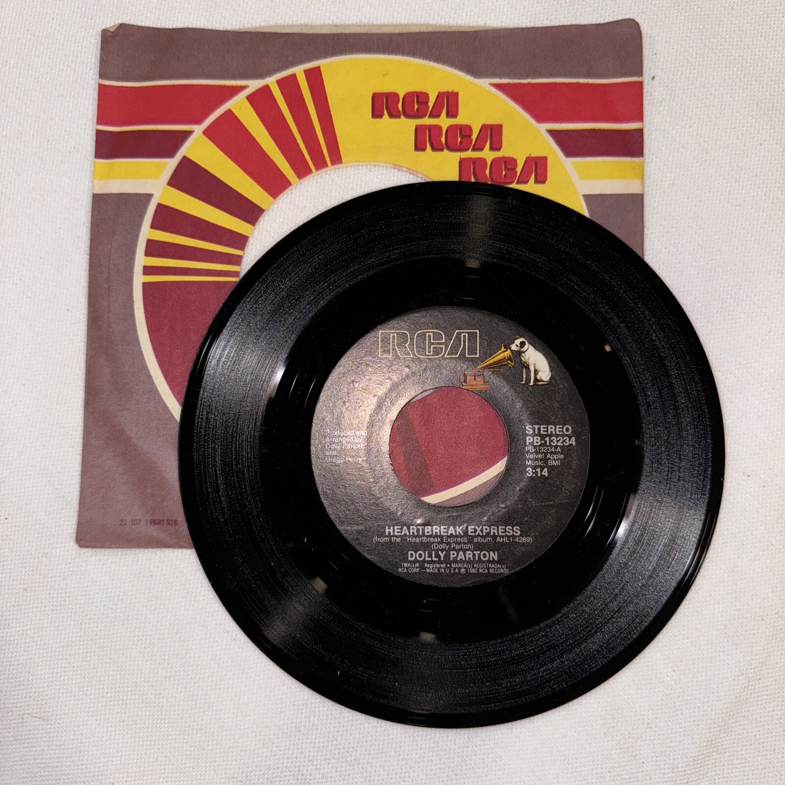 DOLLY PARTON – Heartbreak Express / ACT LIKE A FOOL 7″ VINYL JUKEBOX 45 RPM VG+