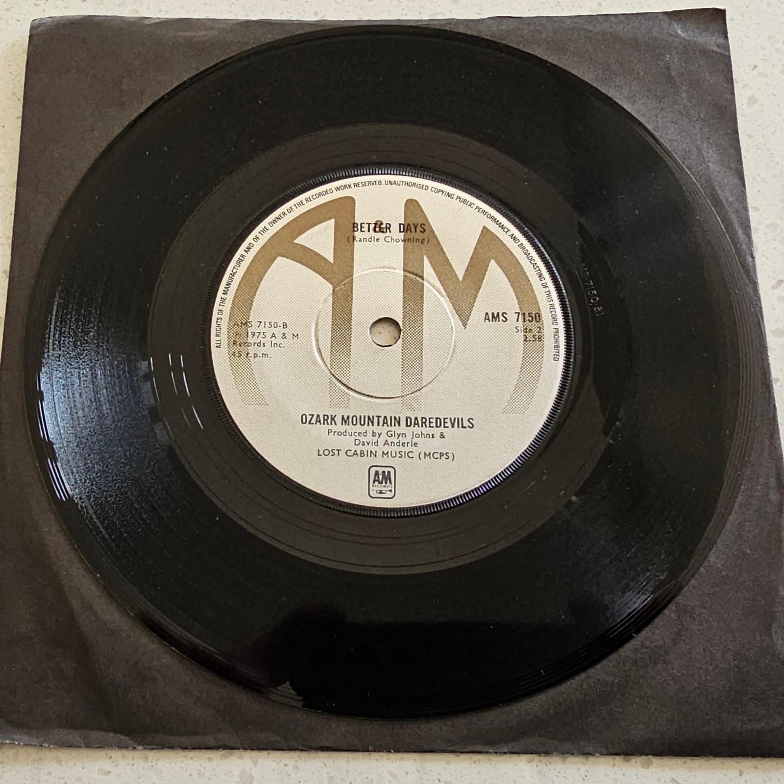 Ozark Mountain Daredevils (e) Jackie Blue / Better Days – Ex Con 1975 – 7″