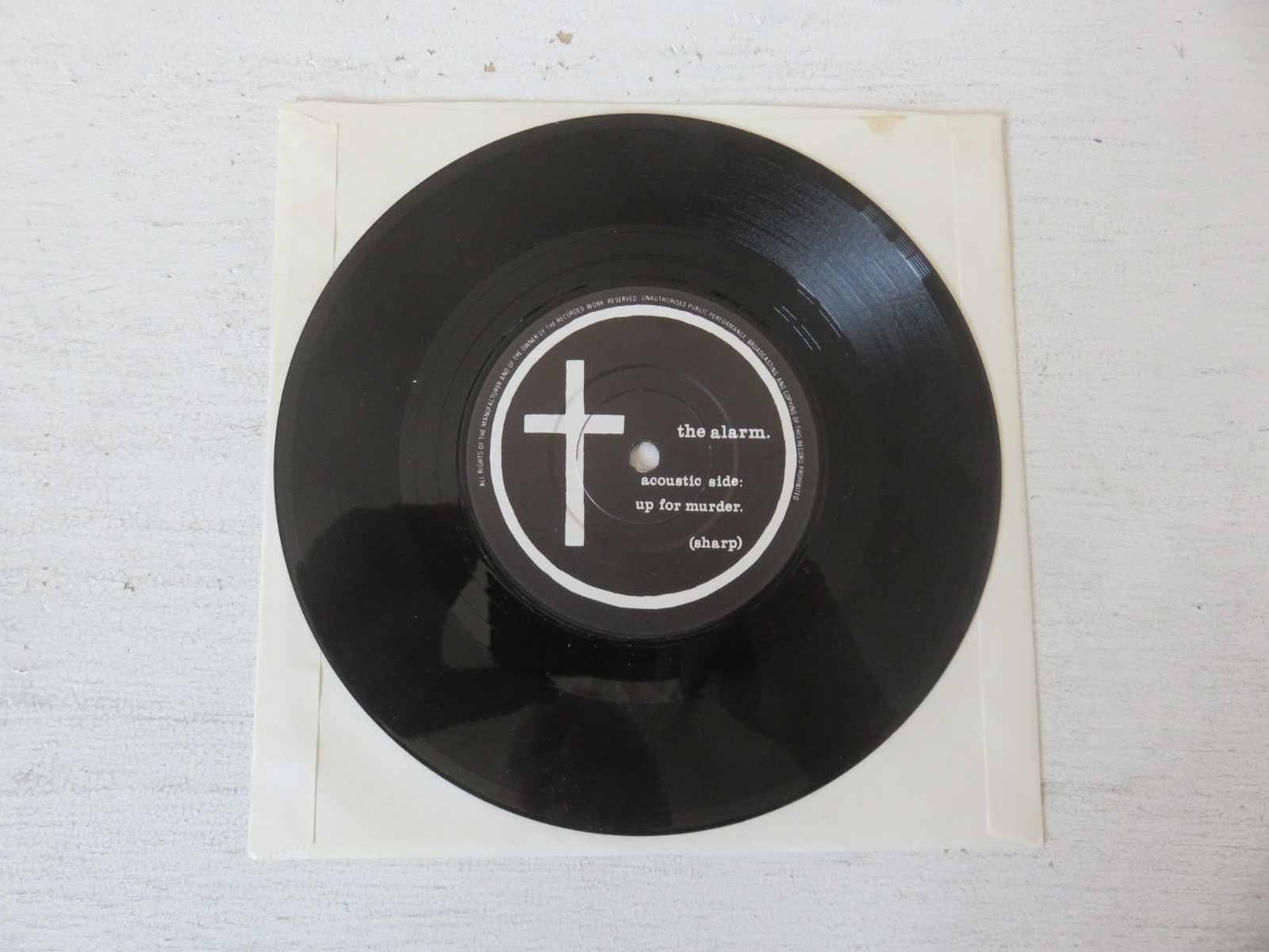 THE ALARM Unsafe Building WHITE CROSS RECORDS UK 1ST PRESS VINYL 7″ MIKE PETERS