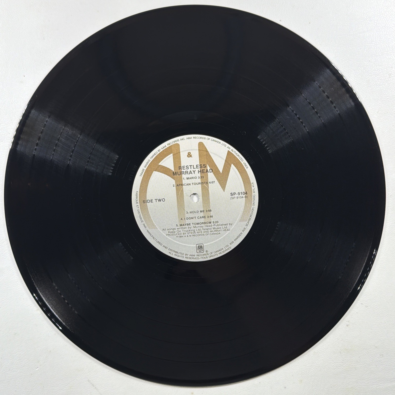 Murray Head – Restless LP A&M Records SP 9104 EX 1984 Canada