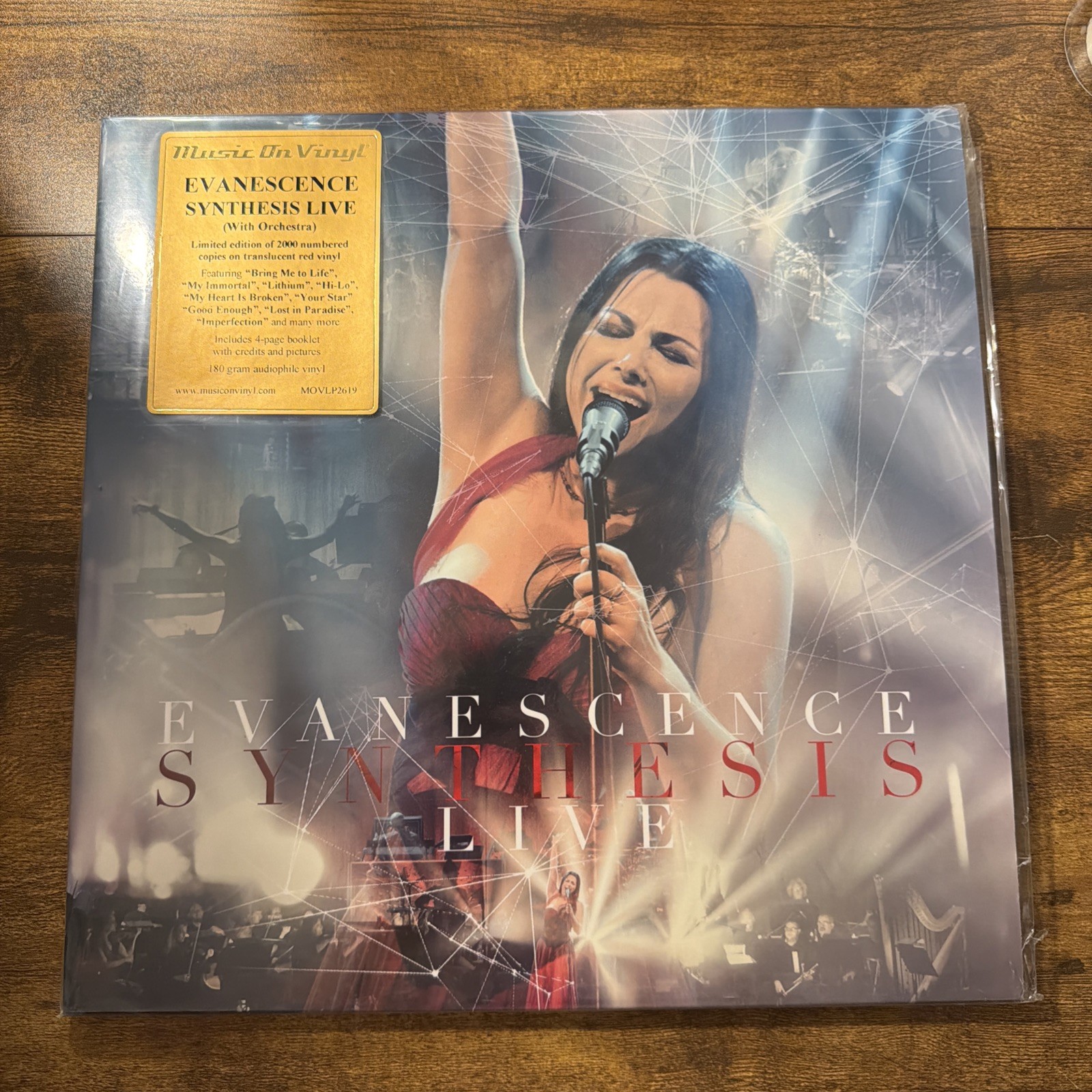EVANESCENCE SYNTHESIS LIVE VINYL RECORD LIMITED TO 2000 NUMBERED EDITION RED