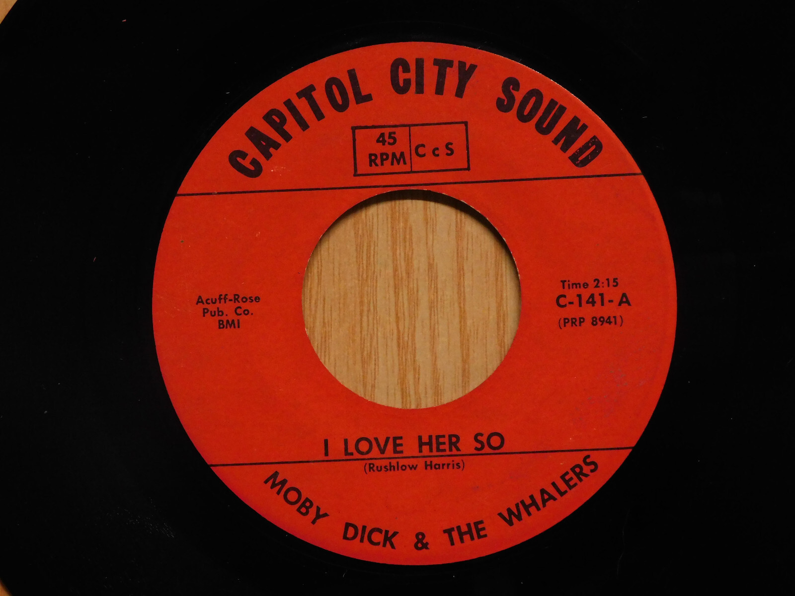Moby Dick and The Whalers Oaklahoma Garage Funk 45 I Love Her So on Capitol City