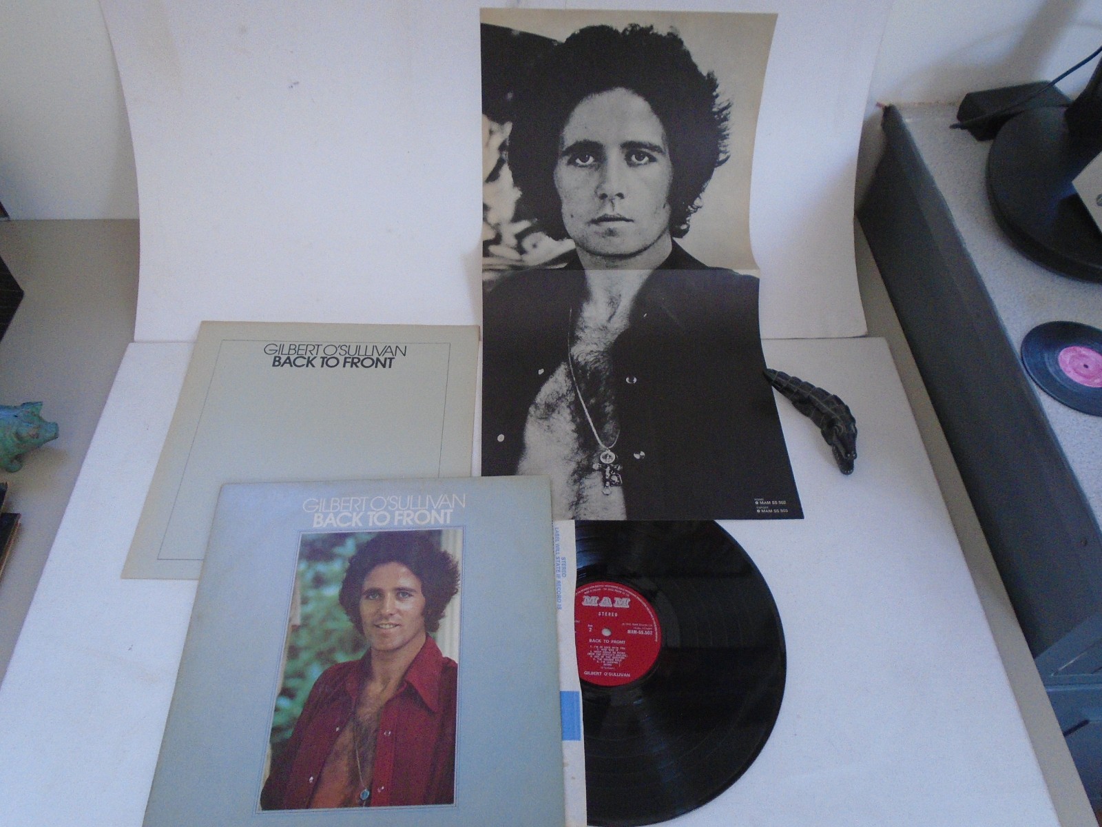 GILBERT O’SULLIVAN vinyl record Back To Front 1972 MAM Records 502 ex/vg+