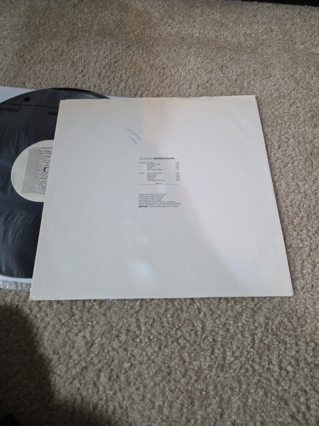Joy Division Unknown Pleasures Lp Vinyl 1980 UK ‘Smooth’ Press Shrink/Hype EX